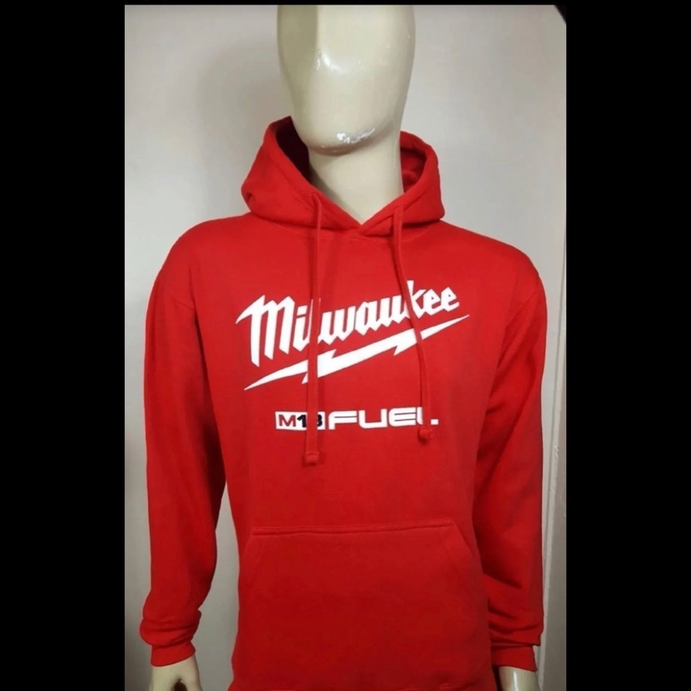 Men Milwaukee M18 Fuel Red Hoodie